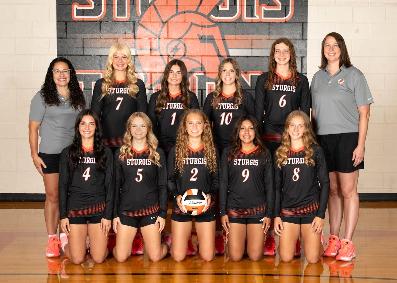 Sturgis volleyball in action at Cereal City Invitational